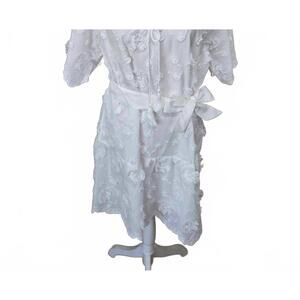 NEW BOHO CHIC women's just tell me v neck mini dress in white